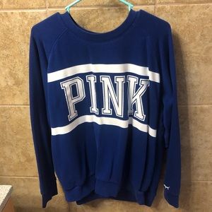 Blue oversized Victoria’s Secret PINK sweatshirt